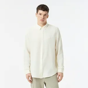 Мужская хлопковая рубашка Lacoste, белый, арт. CH0434