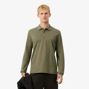 Мужское поло Lacoste L.12.21 Classic Fit с длинным рукавом, зеленый, арт. L1313
