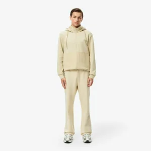Мужские хлопковые спортивные брюки Lacoste свободного кроя, бежевый, арт. XH2607