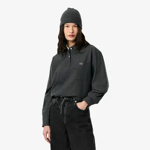 Женская рубашка Lacoste оверсайз, серый, арт. CF5440