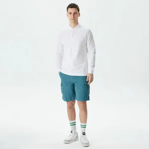 Мужские шорты Lacoste из хлопка и льна, синий, арт. FH0452
