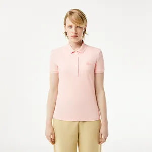 Женское поло Lacoste Slim Fit из эластичного хлопка, розовый, арт. PF5462