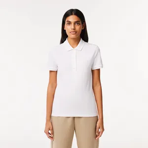 Женское поло Lacoste Slim Fit из эластичного хлопка, белый, арт. PF5462