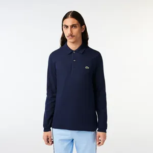 Мужское поло Lacoste Classic Fit с длинным рукавом, синий, арт. L1312