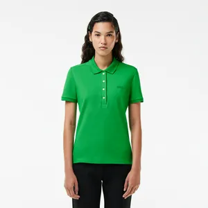 Женское поло Lacoste Slim Fit из эластичного хлопка, зеленый, арт. PF5462