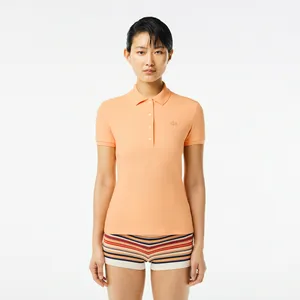Женское поло Lacoste Slim Fit из эластичного хлопка, оранжевый, арт. PF5462