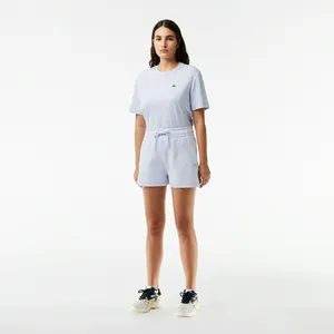Женские однотонные шорты Lacoste, голубой, арт. GF5378