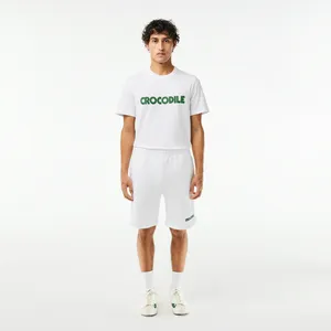 Мужские хлопковые шорты Lacoste, белый, арт. GH8019