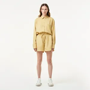 Женские лёгкие шорты Lacoste, бежевый, арт. FF2462