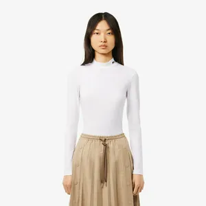 Женский лонгслив Lacoste Slim Fit, белый, арт. TF2675