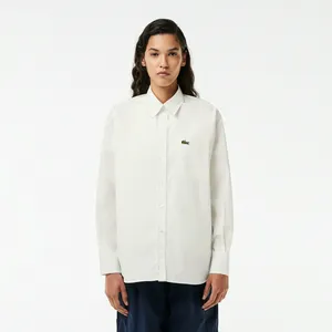 Женская хлопковая рубашка Lacoste, белый, арт. CF7706