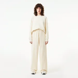 Женские прямые спортивные брюки Lacoste с высокой талией, белый, арт. XF2507R