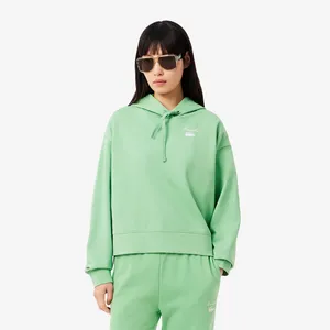 Женская флисовая толстовка Lacoste OVERSIZED Fit, зеленый, арт. SF2649