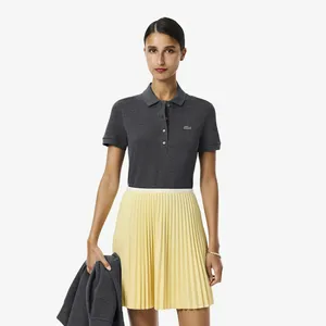 Женское поло Lacoste Slim Fit из эластичного хлопка, серый, арт. PF5462