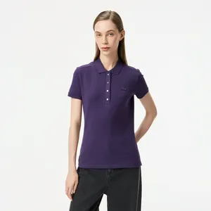 Женское поло Lacoste Slim Fit из эластичного хлопка, фиолетовый, арт. PF5462