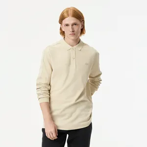 Мужская хлопковая рубашка-поло Lacoste, бежевый, арт. PH2615