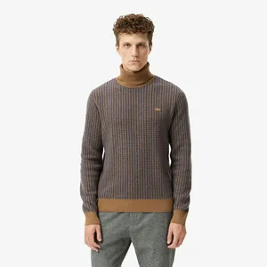 Свитер Lacoste с высоким воротом классического кроя, разноцветный, арт. AH2630