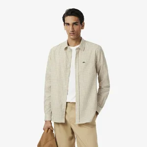 Мужская рубашка Lacoste стандартного кроя, бежевый, арт. CH5093