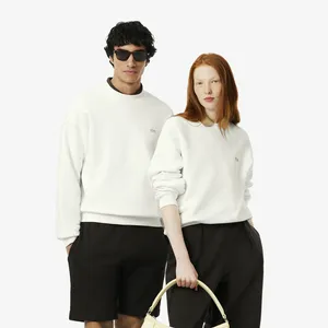 Свитшот Lacoste хлопковый унисекс, белый, арт. SH7745