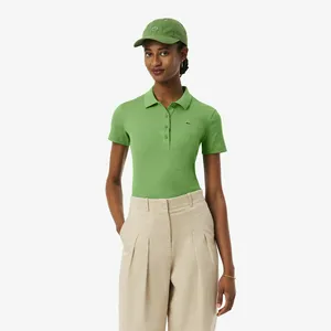 Женское поло Lacoste Slim Fit из органического хлопка, зеленый, арт. DF5377