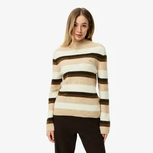 Свитер Lacoste в полоску, бежевый, арт. AF2603