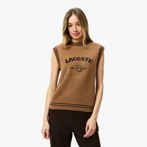 Женский свитер без рукавов Lacoste, коричневый, арт. AF2631