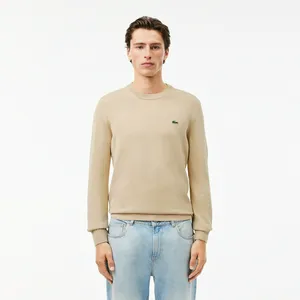 Мужской свитер Lacoste из органического хлопка, бежевый, арт. AH1985