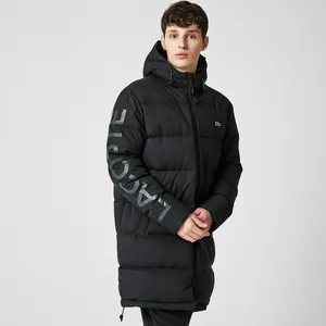 Мужская утеплённая куртка Lacoste Long Hooded Quilted Regular Fit, черный, арт. BH2264