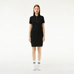 Женское платье-поло Lacoste Slim Fit, черный, арт. EF5473