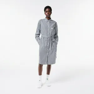 Женское платье-рубашка Lacoste Oversized Fit, синий, арт. EF3403