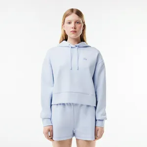 Женская толстовка Lacoste Loose Fit с капюшоном, голубой, арт. SF0281