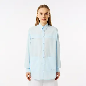 Женская блузка Lacoste Relaxed Fit, голубой, арт. CF0405