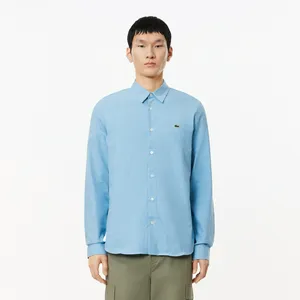 Мужская хлопковая рубашка Lacoste Slim Fit, голубой, арт. CH2573