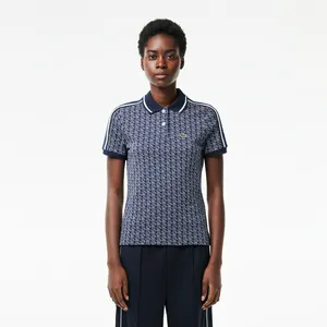 Женское поло Lacoste Slim Fit из хлопка, синий, арт. DF0849