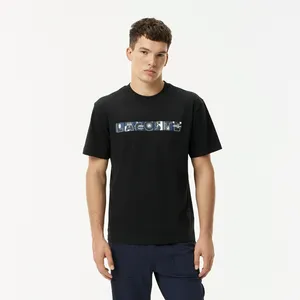 Мужская хлопковая футболка Lacoste Relaxed Fit, черный, арт. TH0417