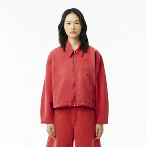 Женская джинсовая куртка Lacoste Relaxed Fit, оранжевый, арт. BF6944