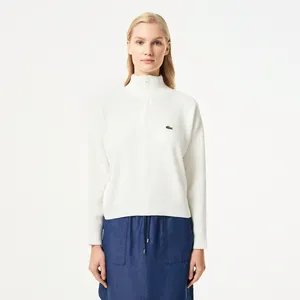 Женский свитер Lacoste Relaxed Fit на молнии, белый, арт. AF2410