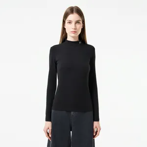 Женский лонгслив Lacoste Slim Fit, черный, арт. TF2675