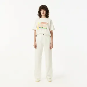 Женские брюки Lacoste свободного кроя, белый, арт. HF0540