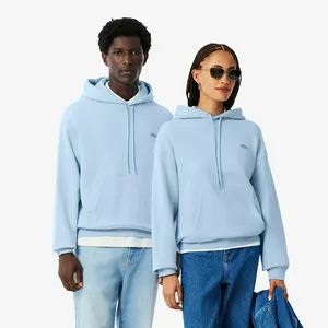 Унисекс худи Lacoste хлопковое, голубой, арт. SH7741