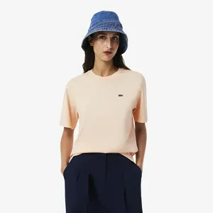 Женская футболка Lacoste Loose Fit из мягкого хлопка, розовый, арт. TF7215