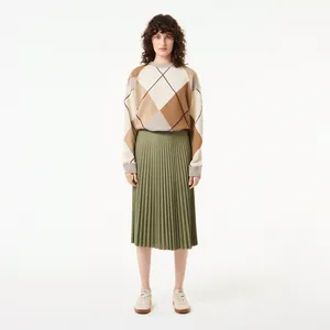 Женская плиссированная юбка Lacoste, хаки, арт. JF8050