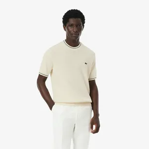 Мужская трикотажная футболка Lacoste из органического хлопка, белый, арт. AH9301
