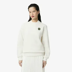 Женский свитшот Lacoste с нашивкой, белый, арт. SF8006