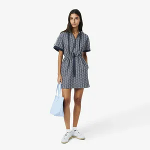 Платье-худи Lacoste Jacquard Monogram, синий, арт. EF0003