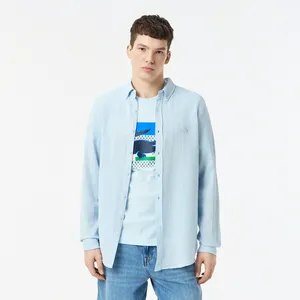 Мужская хлопковая рубашка Lacoste, голубой, арт. CH0434
