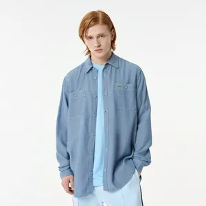 Мужская рубашка Lacoste из тенселя, голубой, арт. CH0515