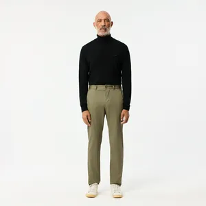 Мужские брюки-чинос Lacoste из эластичного хлопка, хаки, арт. HH3463