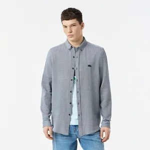 Мужская хлопковая рубашка Lacoste, синий, арт. CH0434