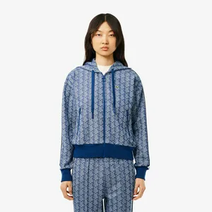 Женская жаккардовая толстовка Lacoste, синий, арт. SF7606